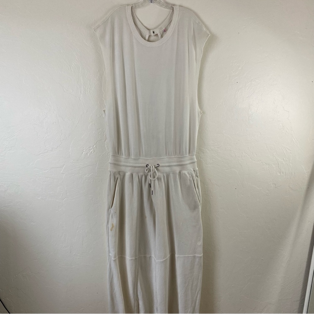 Free People Ivory Sleeveless Jumpsuit